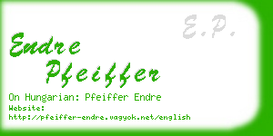 endre pfeiffer business card